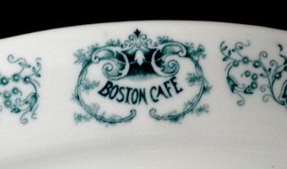 Boston Cafe Vintage Shenango Restaurant China Oval Platter For Ch Werner Detroit