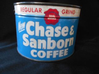 Chase & Sanborn Coffee Tin (1 Lb) - - Vintage 1950 