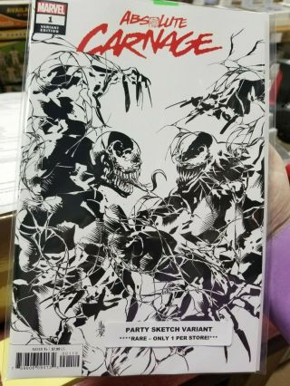 Absolute Carnage 1 - Party Sketch Variant - Only 1 Per Store Rare - Marvel
