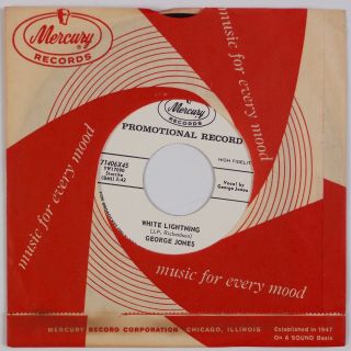 George Jones: White Lightning Us Mercury Dj Promo Rockabilly Classic 45 Nm