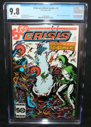 Crisis On Infinite Earths 10 - Death Of Starman - Cgc Grade 9.  8 - 1986