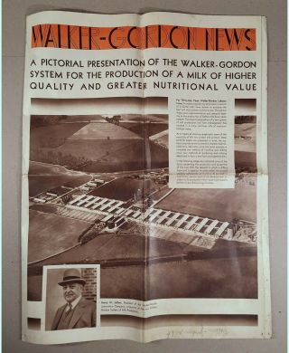 Plainsboro Nj: 1930 Walker - Gordon News Introduction Of Rotolactor Milking System