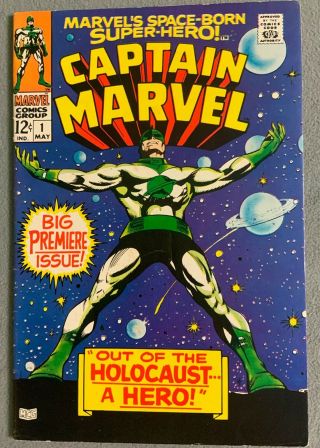 Captain Marvel 1 (1968),  Volume 1,  1st Appearance In Solo Title - Great Shape