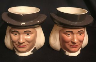 Vintage Set Of 2 Quaker Rolled Oats Advertising Plastic Cups The Quaker Oats Man