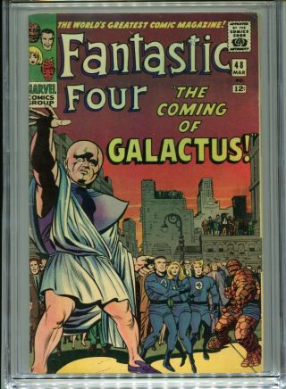 1966 MARVEL FANTASTIC FOUR 48 1ST APPEARANCE SILVER SURFER CGC 6.  5 OW - W BOX4 2