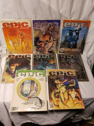 8 Issues Of Marvel Epic Illustrated Includes 3,  First Appearance Of Dreadstar