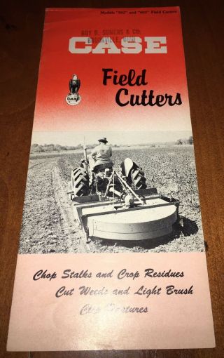 C1940s J.  I.  Case Field Cutters Brochure Racine Wisconsin Tractor A11555e
