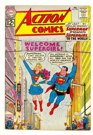 Action Comics 285 Superman & Supergirl Fine - 5.  5 12th Legion Jfk & Jackie Cameo