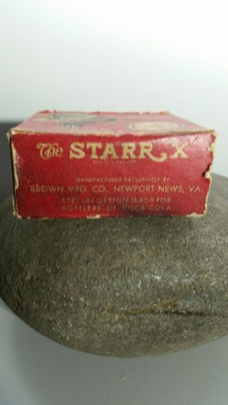 Vintage 1920 ' s Coca Cola Starr X stationary bottle opener with box 4