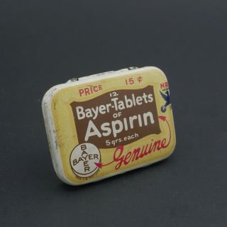 Vtge Bayer Aspirin Tin Nra National Recovery Administration Blue Eagle 1930 