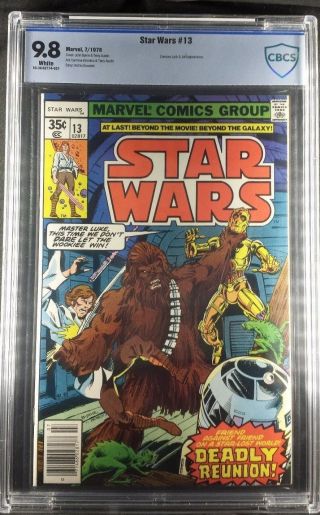 Star Wars 13 1978 Cbcs Graded 9.  8 White Pages