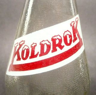 Vintage Acl Soda Bottle: Koldrok Of Pittsburgh,  Pa - 9 Oz Acl