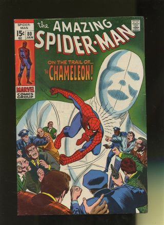 Spider - Man 80 Fn,  6.  5 1 Book Marvel Chameleon 1970 Parker