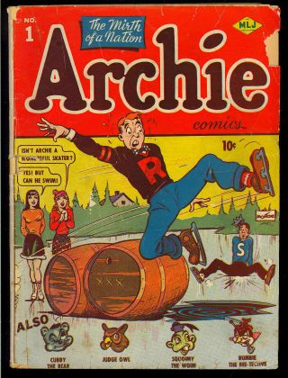 Archie Comics 1 (missing Cf) Classic First Issue Golden Age Mlj 1942 Gd