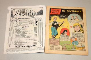 Archie Comics 1 (Missing CF) Classic First Issue Golden Age MLJ 1942 GD 3