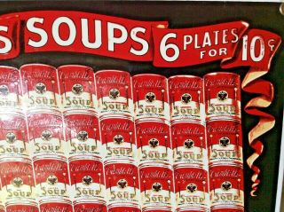 Collectible Campbell ' s Soup 9 x 13 Porcelain Enamel Metal Sign Ande Rooney 1994 3