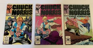 Vintage 1987 Marvel / Star Comics Chuck Norris Karate Kommandos 1,  2,  3
