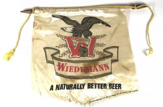 Vintage Wiedemann Beer Banner Flag “ A Naturally Better Beer”