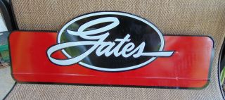 Vintage Gates Fan Belts Display Rack Tin Automotive Sign