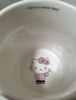 NIB Hello Kitty Cafe Exclusive Ceramic Silver Bow Mug Cup,  14 oz,  LE Rare 5
