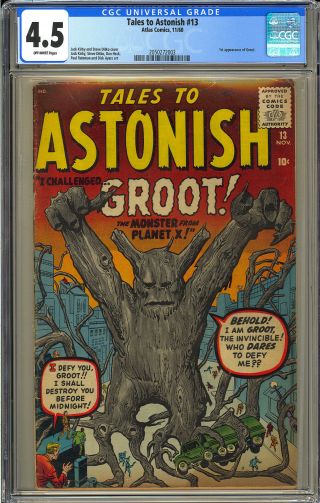 Tales To Astonish 13 1st App.  Groot Guardians Marvel Atlas 1960 Cgc 4.  5