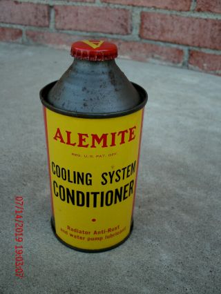 Vintage Conetop Stewart Warner Alemite Cooling Conditioner Oil Can