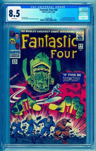 Fantastic Four 49 Cgc 8.  5 White 1st Full Galactus 2nd Surfer See Our 48 50