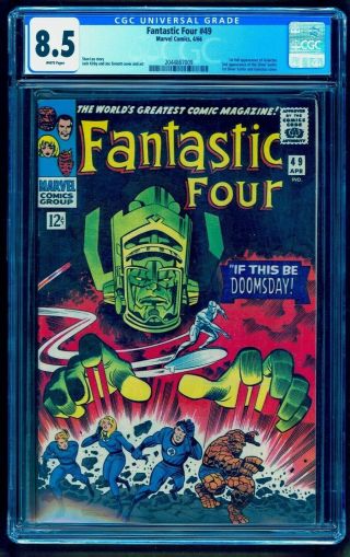 FANTASTIC FOUR 49 CGC 8.  5 WHITE 1st FULL GALACTUS 2nd SURFER SEE OUR 48 50 2