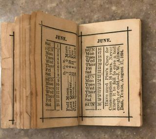 Vintage 1895 Hazeltine’s Pocket Book Almanac 4