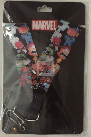 Spider Man Pin & Lanyard Marvel Sdcc 2018 Scottie Young Exclusive