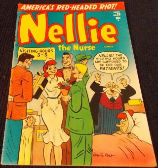 Pre Code Golden Age Gga Nellie The Nurse 28 (1951) Vg,  Kurtzman Mr.  Nexdoor