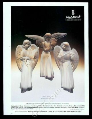 1984 Lladro Crystal Musical Angels Angel Photo Vintage Print Ad