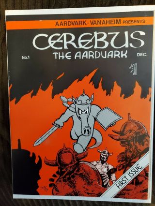 Cerebus The Aardvark 1 Nm - 9.  0 Print.  Dave Sim Signature