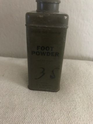 Vintage Old U.  S.  Army Issue Foot Powder Tin