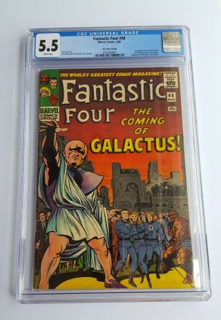 Cgc 5.  5 Fantastic Four 48 1st Appearance Silver Surfer Galactus Marvel Comics