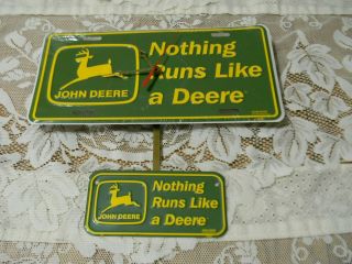 John Deere Nothing Runs Like A Deere License Plate Pendulum Clock