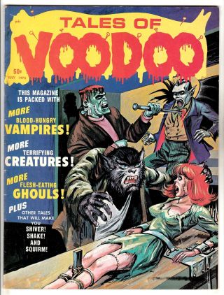Tales Of Voodoo Vol 3 4 July 1970 F/vf 7.  0 Eerie Pubs - Bondage Cover