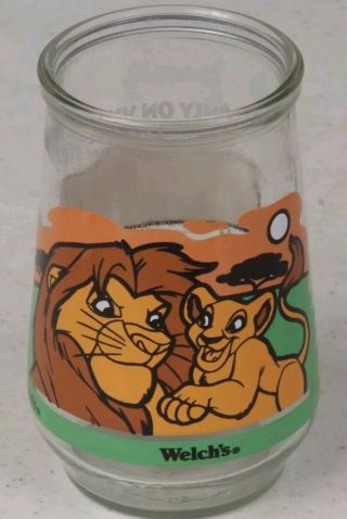Welch’s The Lion King Ii Simba’s Pride Jelly Glass Jar 1