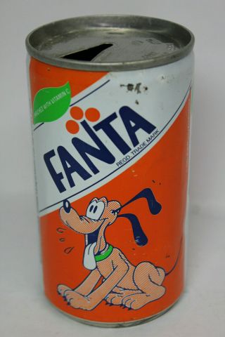 Rare Vintage Coca - Cola Fanta Can 1986 Disney Pluto/ South Africa