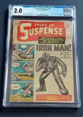 Tales Of Suspense 39 • 1st Tony Stark/iron Man • Cgc 2.  0 • Avengers End Game