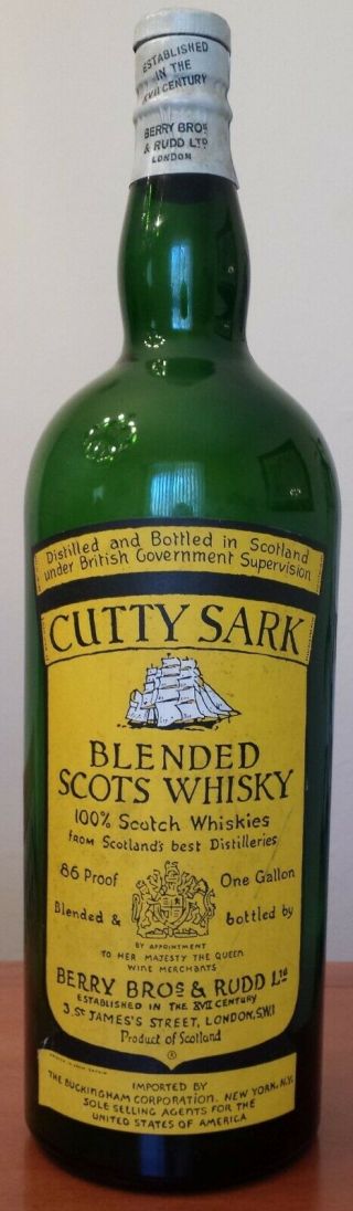 Vintage Cutty Sark Blended Scots Whisky Advertising Display Bottle 19 "