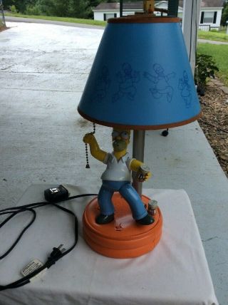 The Simpsons Homer Duff Talks Singing And Dancing Accent Table Lamp 2004
