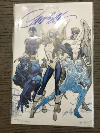 Marvel X - Men Blue 1 Signed By J Scott Campbell Variant C With Nm Ltd 1440