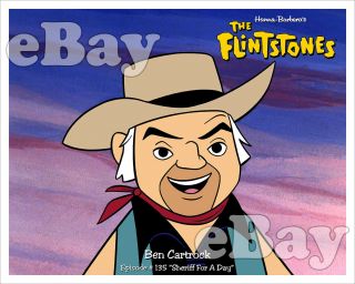 Rare Flintstones Cartoon Tv Photo Hanna Barbera Studios Lorne Greene Bonanza