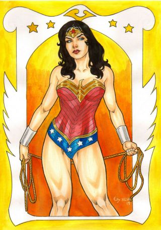 Wonder Woman 3 Sexy Color Pinup Art - Page By Ed Silva