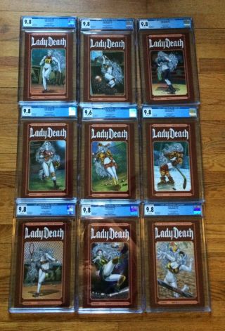 Lady Death 25 Sexy Sport Limited Edition Cover Set All 9 Highest Cgc Grade