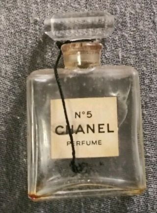 Empty Vintage Chanel N5 Perfume Bottle 1/3 Fl Oz Bottle Made In France
