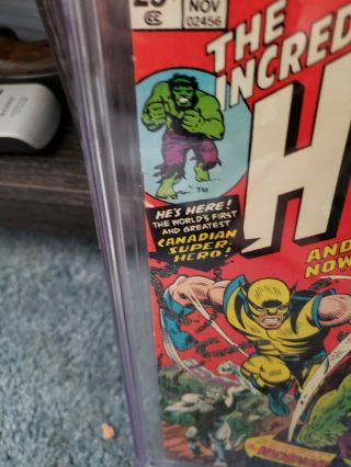 Incredible Hulk 181 First Full Appearance Wolverine CGC 8.  5 5