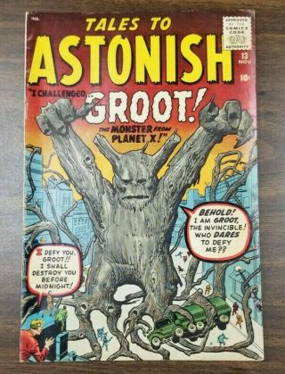 Tales To Astonish 13 1st App.  Groot; Kirby; Ditko Vg Vg,
