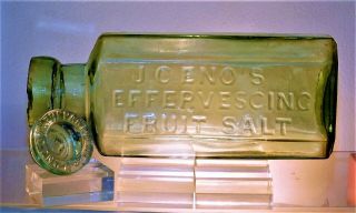 Antique Bottle J.  C Effervescing Fruit Salt With J.  C Eno Lid Old Bottle 1870 